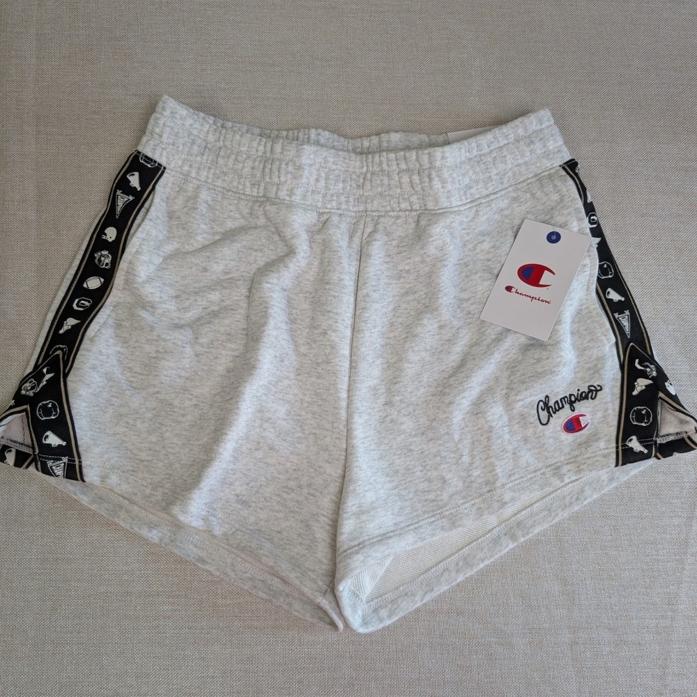 Champion Elective Shorts Womens Size Small‎ Ash Heather NWT Side Motif Taping